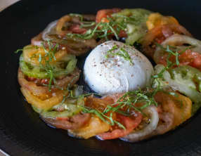 Carpaccio de tomates mozzarella