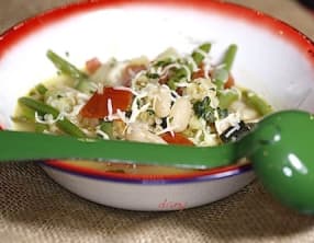 Minestrone au boulgour et au Comté