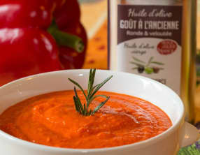 Caviar de poivrons rouges et sablés au romarin