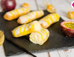 Eclairs vanille et fruits de la passion
