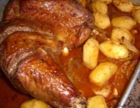 Cuisse de dinde rôtie au four
