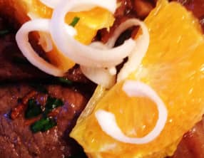 Bœuf sauté à l’orange express