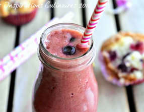 Smoothie aux myrtilles et banane