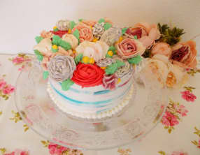 Layer cake fleuri