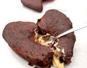Mi-cuit au chocolat cœur crème de coco