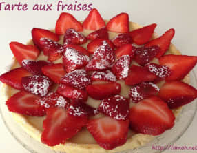 Tarte aux fraises avec crème pâtissière végétale