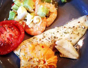 Filets de colin aux pamplemousses rôtis