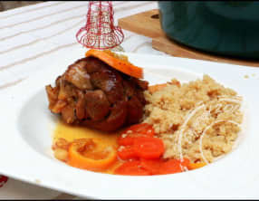 Souris d’agneau confites au miel à l'orange et romarin