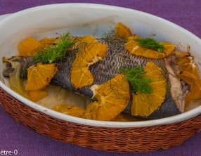 Daurade au four à l'orange et au fenouil