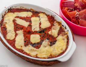 Gratin de cardes, tomates et tomme