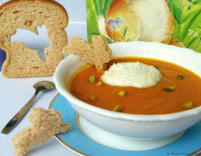 Crème de carottes et chantilly de gorgonzola