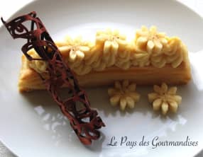 Millefeuille revisité aux bananes caramélisées