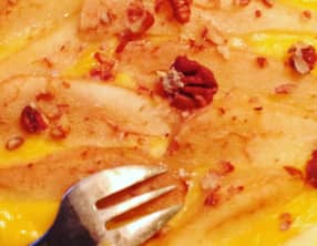 Tarte fine poire-orange et noix de pécan