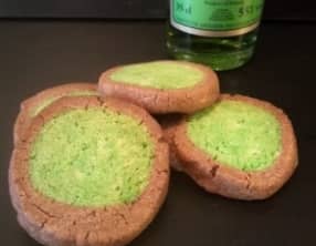 Sablés chocolat Chartreuse verte