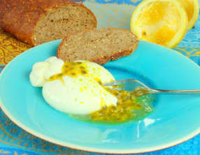 Burrata aux fruits de la passion