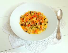 Comme un risotto de petits légumes au parmesan