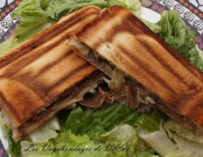 Croques banane, Saint-Agur et jambon de Parme