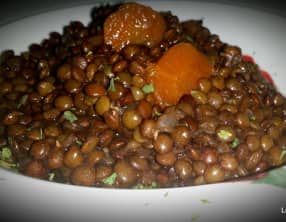 Lentilles vertes aux carottes