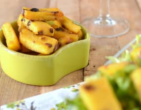 Bâtonnets de polenta aux olives noires