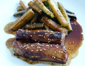 Filets de lapin et courgette à l'asiatique