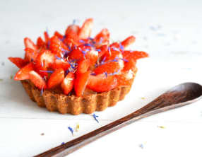 Tartelettes fraises et rhubarbe