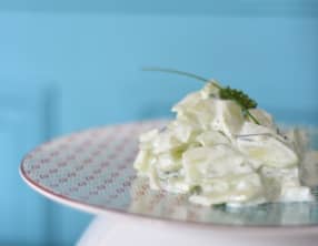 Salade fraiche de concombres au yaourt