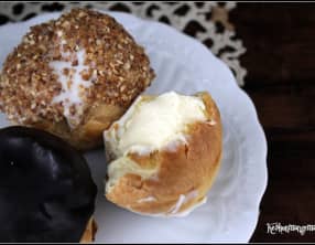 Choux à la crème aux trois chocolats