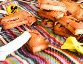 Financiers fraises et coco