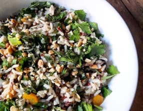 Pilaf de riz sauvage aux herbes