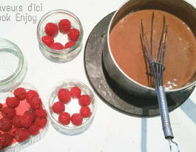 Crême au Chocolat et Framboises