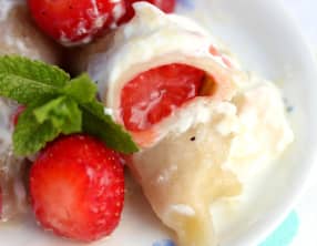 Raviolis aux fraises