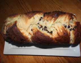 Brioche tressée aux pépites de chocolat