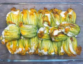 Fleurs de courgettes farcies