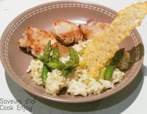 Risotto aux asperges, parmesan et citron