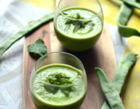 Soupe froide de petits pois