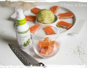 Verrine et bocal au saumon gravlax