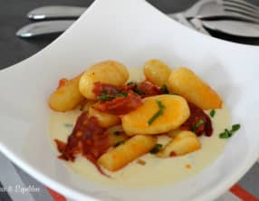 Gnocchis maison au chorizo et parmesan