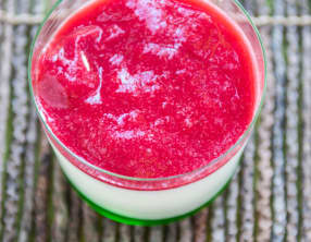 Panna cotta aux framboises