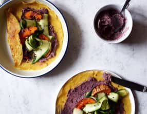 Soccas et courgettes marinées