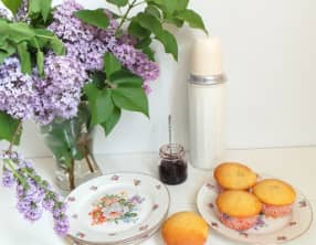 Muffins à la confiture de myrtilles