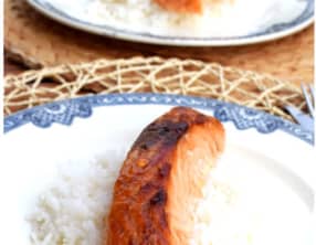 Dos de saumon marinés rôtis