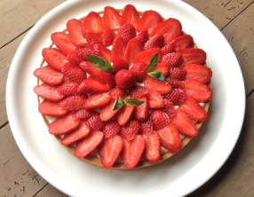 Tarte fraises basilic