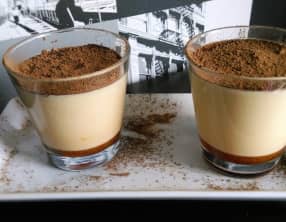 Crème caramel mascarpone sur lit de caramel