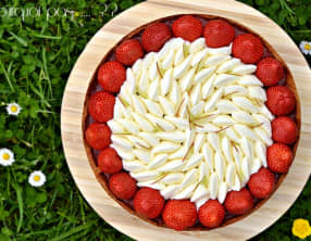 Tart-Ô fraises, rhubarbe