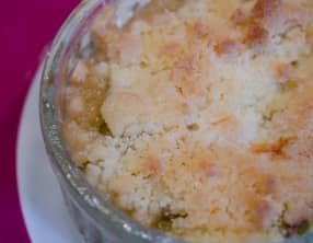 Crumble à la rhubarbe