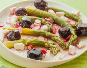 Salade d'asperges vertes, betteraves et fêta