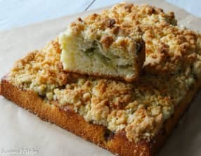Streusel à la rhubarbe