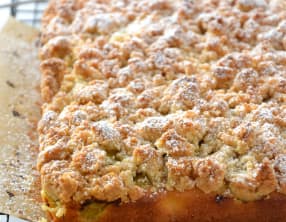 Crumb cake à la rhubarbe