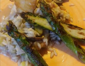 Riz pilaf aux asperges