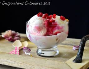 Creme Glacee aux framboises sans sorbetière